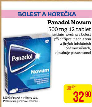 Tablety proti horečce a bolesti Novum Panadol