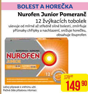 Žvýkací tobolky Nurofen Junior