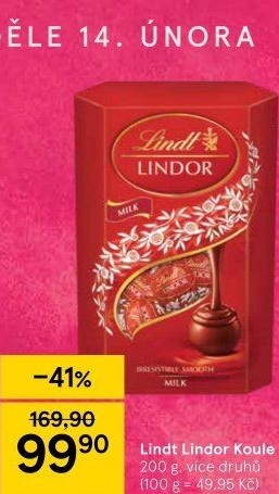Bonboniéra Pralinky Lindor Lindt