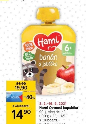 Ovocná kapsička Hami