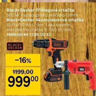 Příklepová vrtačka Black&amp
