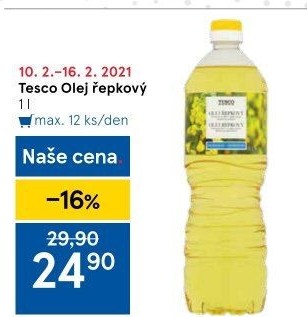 Řepkový olej Tesco