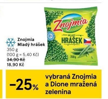 Hrášek mražený Znojmia