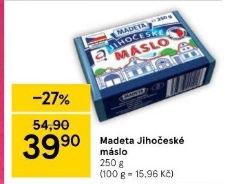 Máslo Jihočeské Madeta