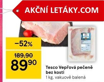 Vepřová pečeně bez kosti Tesco