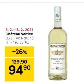 Vína Chateau Valtice