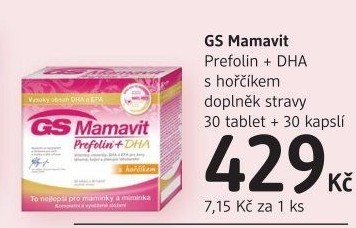 Doplněk stravy Mamavit Prefolin + DHA GS