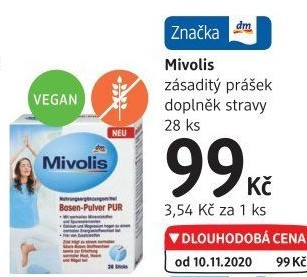 Doplněk stravy zásaditý prášek Mivolis Das gesunde Plus