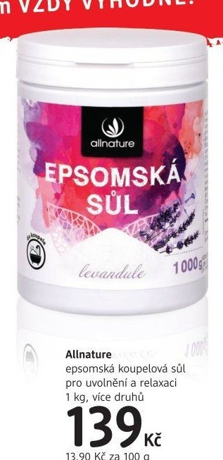 Epsomská sůl Allnature