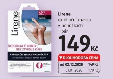 Exfoliační maska v ponožkách Lirene