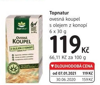Koupel ovesná Topnaturo