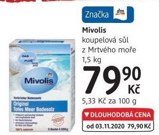 Sůl do koupele Mivolis