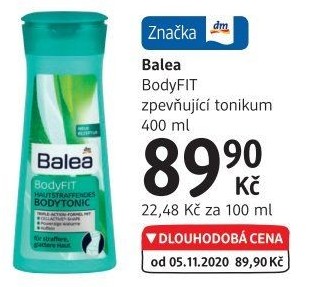 Tonikum tělové zpevňující BodyFIT Balea
