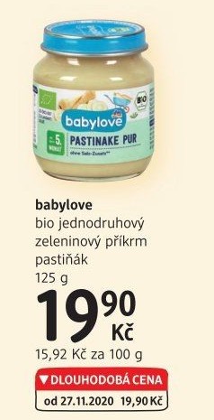 Zeleninový příkrm bio Babylove