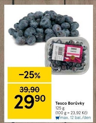 Borůvky Tesco