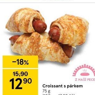 Croissant s párkem