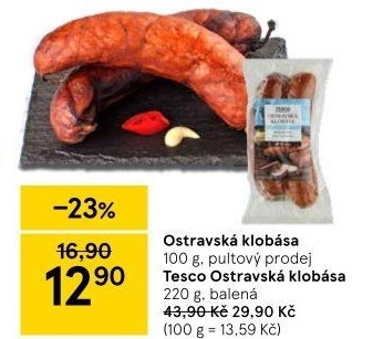 Ostravská klobása Tesco