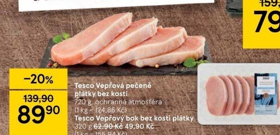 Vepřová pečeně bez kosti Tesco