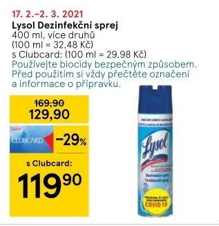 Dezinfekční sprej na prádlo Lysol