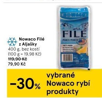 Filé z Aljašky mražené Nowaco
