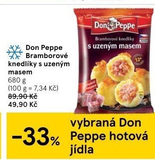 Knedlíky bramborové s uzeným masem mražené Don Peppe
