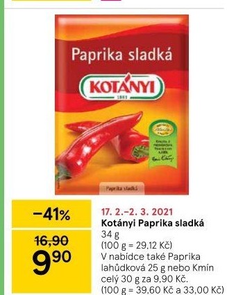 Koření Paprika sladká Kotányi