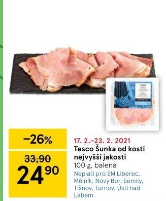 Šunka od kosti nejvyšší jakosti Tesco