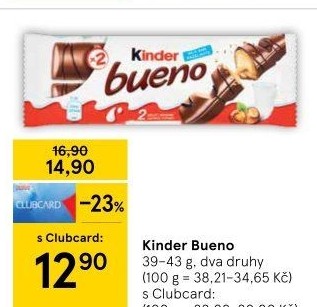 Tyčinka Bueno Kinder