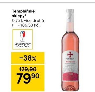 Vína Templářské sklepy Čejkovice