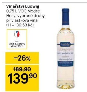 Víno Modré hory Vinařství Ludwig - přívlastkové