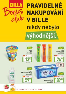 akční leták BILLA 17.2.2021-2.3.2021