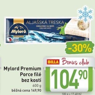 Aljašská treska filé pro děti mražené Premium Mylord