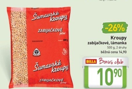 Kroupy šumavské Mlýn a krupárna MRSKOŠ