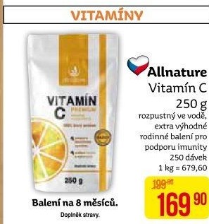 Doplněk stravy Vitamín C Allnature