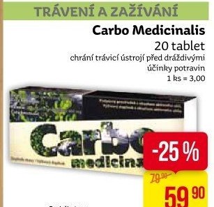 Tablety aktivní uhlí Carbo Medicinalis