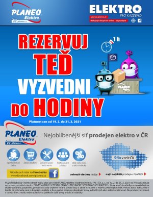 akční leták Planeo Elektro 19.2.2021-21.2.2021