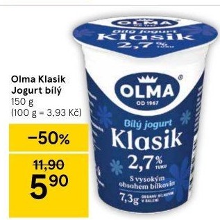 Bílý jogurt Klasik Olma
