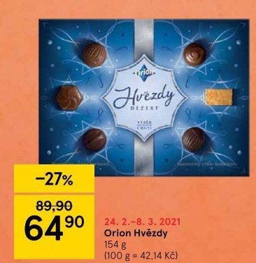 Bonboniéra Hvězdy Orion