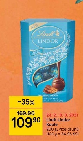 Bonboniéra Pralinky Lindor Lindt