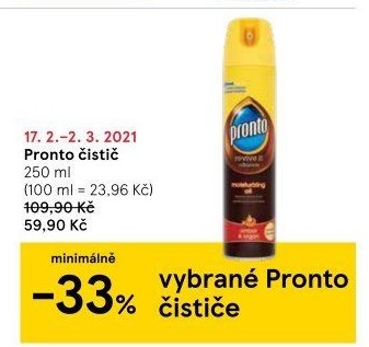 Čistič na nábytek ve spreji Pronto