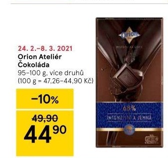 Čokoláda Ateliér Orion