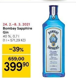 Gin Sapphire Bombay Spirits