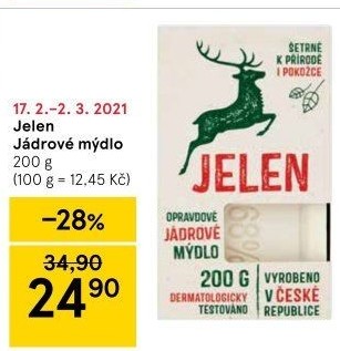 Mýdlo na praní Jelen