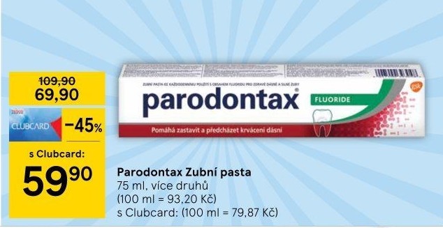 Pasty na zuby Parodontax