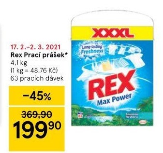 Prací prášek Rex