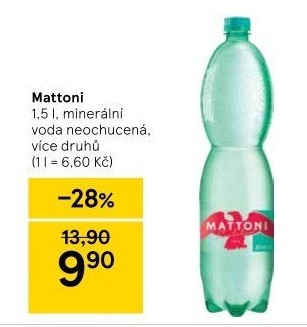 Přírodní voda Mattoni