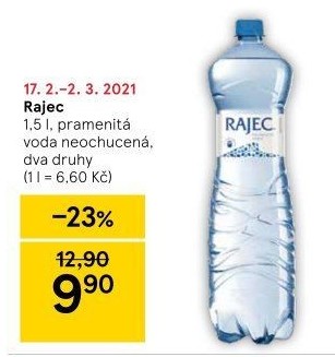 Přírodní voda Rajec