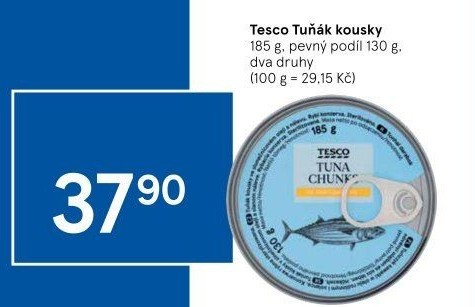 Tuňák kousky Tesco