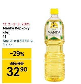 Řepkový olej Manka Fabio