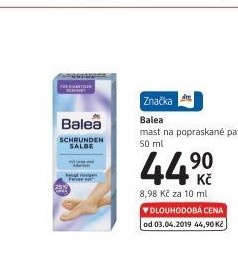 Mast na popraskané paty Balea